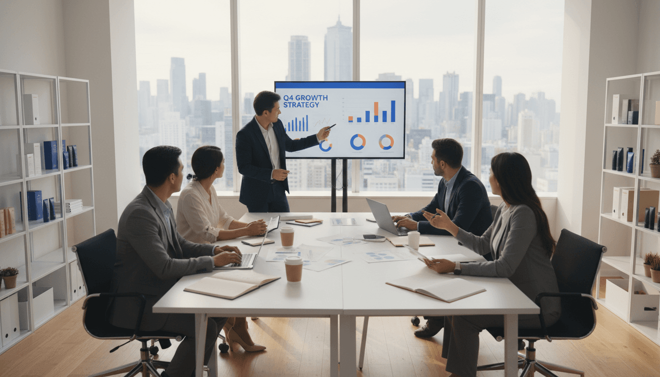Marketing professionals collaborating on a strategy session in a modern Sydney office